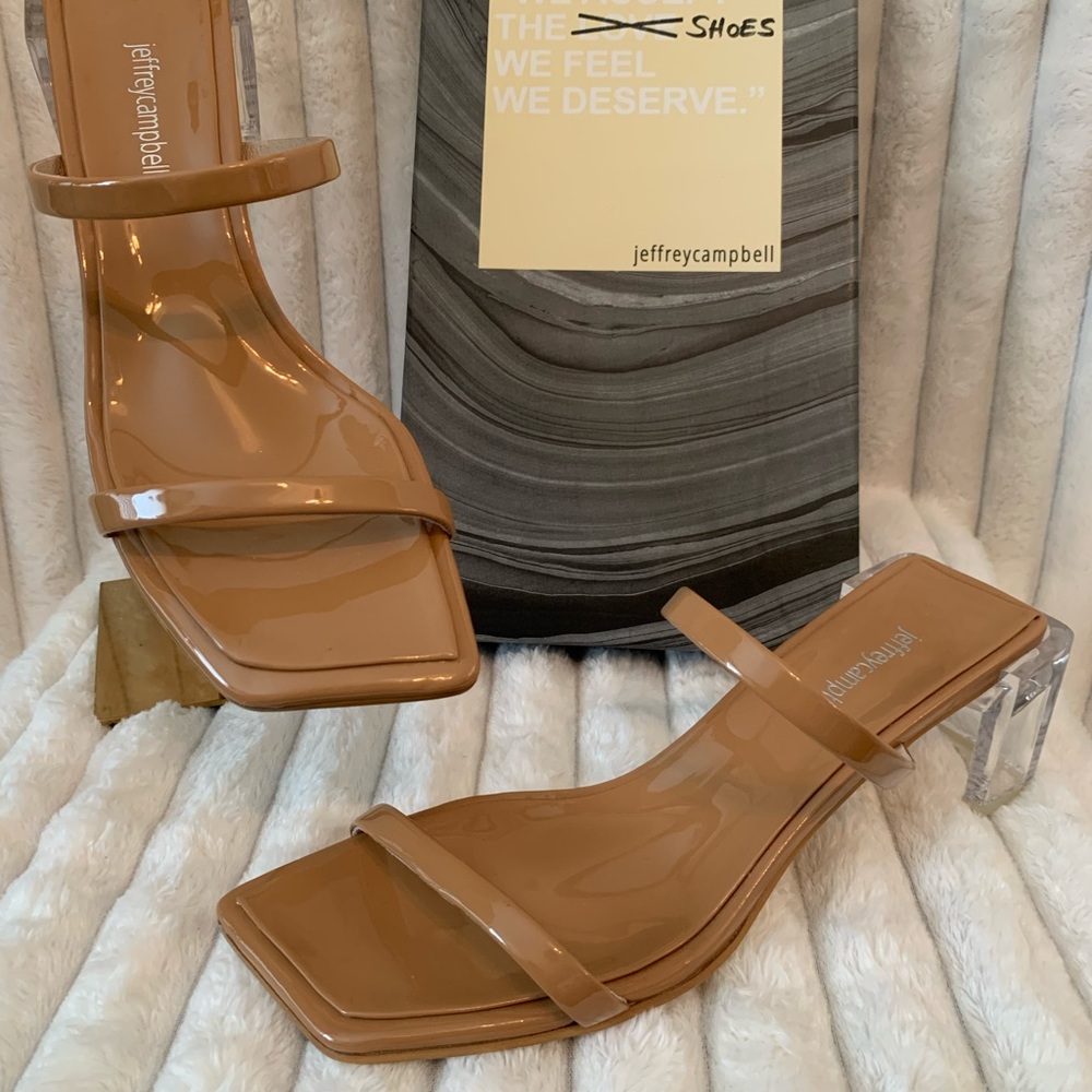 Jeffrey Campbell EPOXY patent sandals